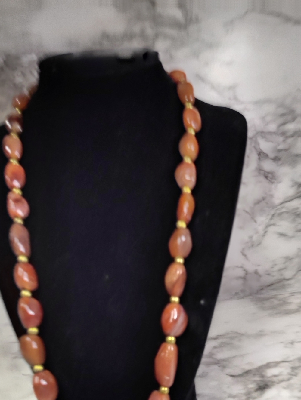 Bead Necklace with Gold Accents